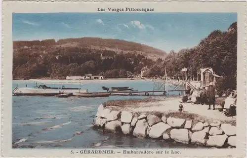 Gerdsee Gérardmer Embarcandère sur le Lac Vogesen Vosges 1929