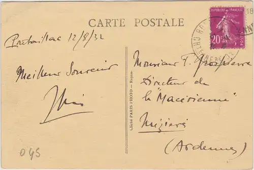 Royan Le Square Botton et la Plage Charente-Maritime CPA  1932