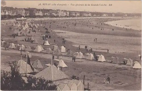 Royan Vue générale de la Grande Conche  Charente-Maritime CPA1914