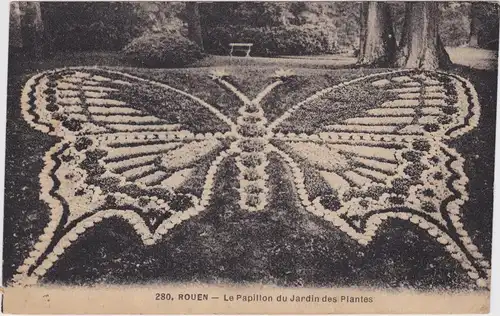 Rouen Le Papillon du Jardin des Plantes Seine-Maritime  1919
