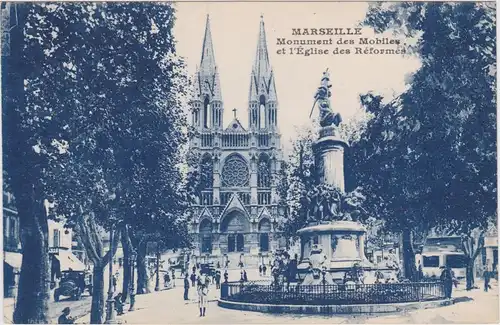 Marseille Monument des Mobilies et l´Eglise des Reformers