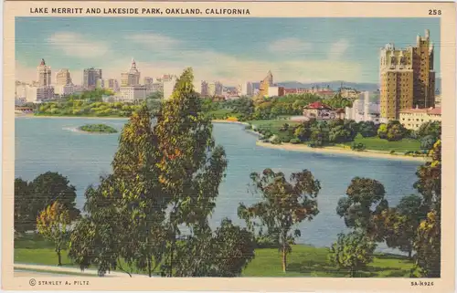 Oakland Lake Merritt and Lakeside Park 1940