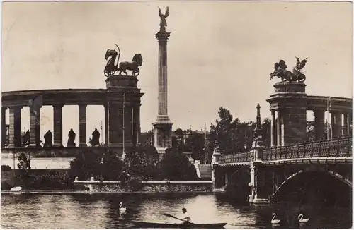 Ansichtskarte Magyar  Budapest Milléniumi emlék 1928