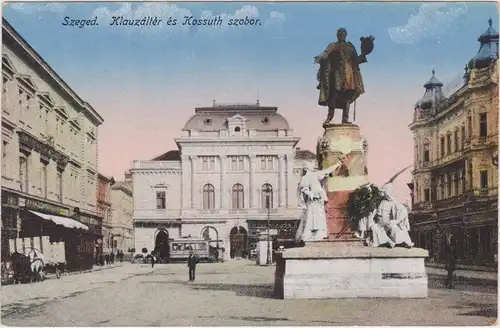 Szegedin Klauzallter es Kossuth szobor