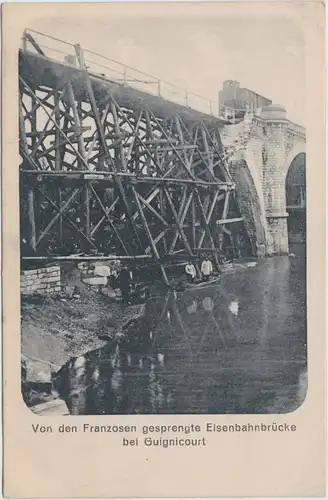 Guignicourt zerstörte Brücke (Erster Weltkrieg)