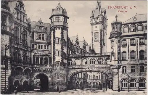 Frankfurt am Main Rathaus Ansichtskarte 1911