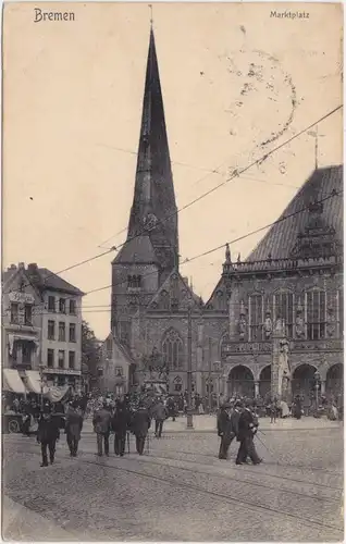 Bremen Belebter Marktplatz