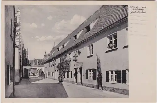 Ansichtskarte Augsburg Fuggerei - Blick zum Jakobsplatz 1942