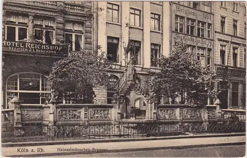 Köln Hotel Reichshof und Heinzelmännchen-Brunnen