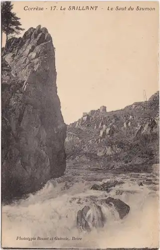 Le Saillant Le Saut du Saumon  Ansichtskarte CPA Corrèze 1919