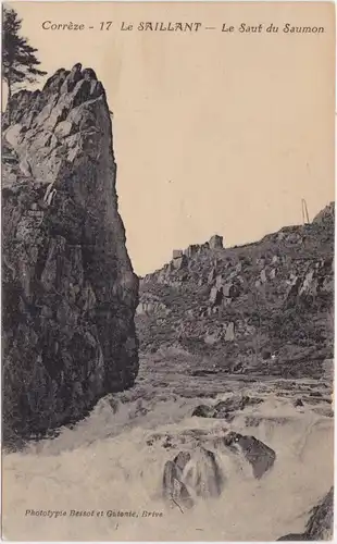 Le Saillant Le Saut du Saumon CPA Ansichtskarte France Corrèze 1919