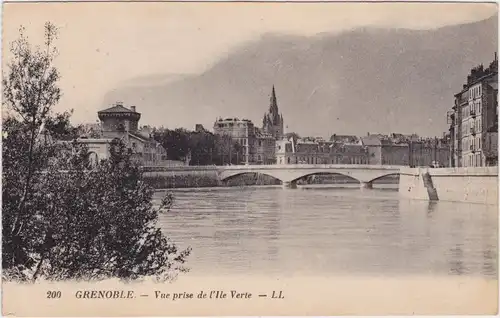 Grenoble Graswalde Vue prise de l&#039;Ile Verte 1939