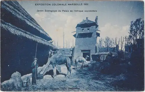 Marseille Jardin Zoologique du Palais de l'Afrique Coloniale 1922