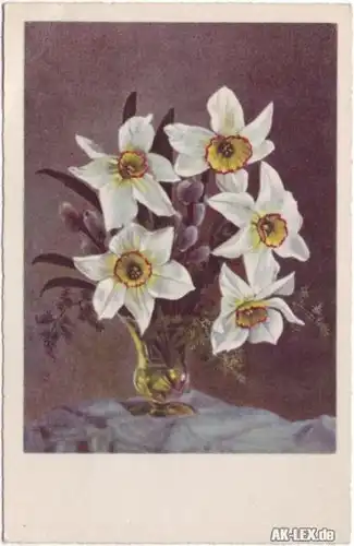 Gemälde: Blumen (Bild) Ansichtskarte Kunst Zeitgeschichte 1930