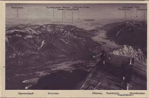 Grainau Zugspitzpanorama Leporello 10 AKs