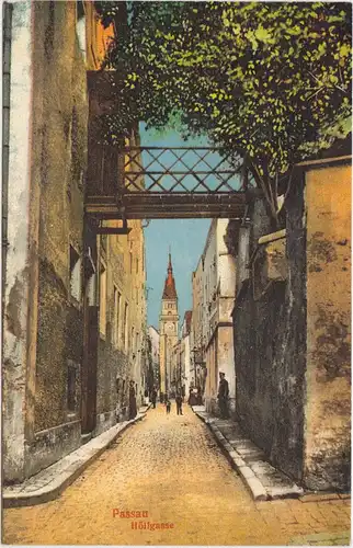 Ansichtskarte Passau Höllgasse 1918/1970   REPRO