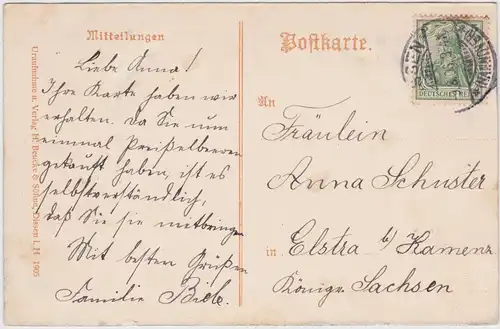 Bad Rothenfelde Abendstimmung auf der Gräfte zu Palsterkamp 1905