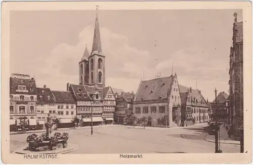 Halberstadt Partie am Holzmarkt - Geschäfte 1920