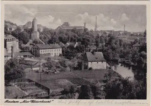 Ansichtskarte Bautzen Budyšin Neue Wasserkunst Oberlausitz  1953