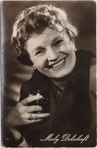  Portrait Schauspielerin Maly Delschaft 1958