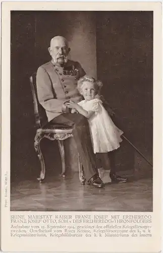  Kaiser Franz Josef mit Erzherzog Josef Otto 1915
