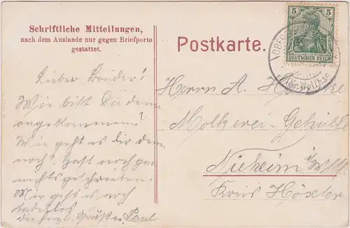 Ansichtskarte Kassel Cassel Partie am Auetor / Auethór 1907
