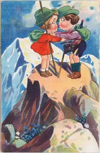  Illustr. Küssendes Wander-Pärchen 1932