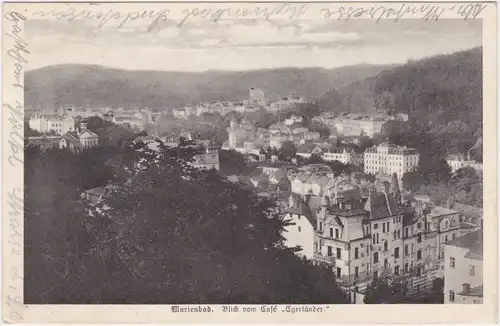 Marienbad Blick vom Cafe Egerländer