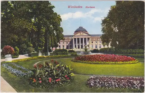 Wiesbaden Kurhaus Ansichtskarte 1928