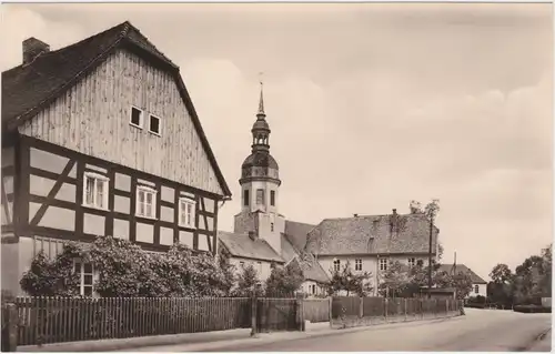 Klix-Großdubrau Wulka Dubrawa Kirche und Fachwerkhaus 1965