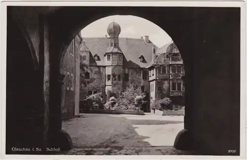 Glauchau Schloss Innenhof 1937
