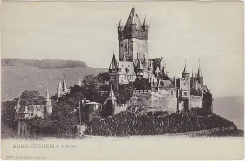 Cochem Kochem Blick auf die Burg Cochem 1913