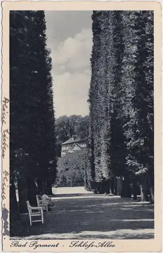 Bad Pyrmont Schloss-Allee in Bad Pyrmont 1940