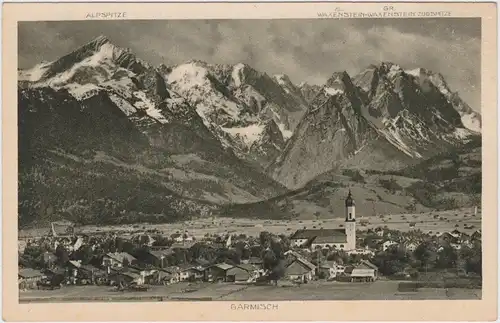 Garmisch-Partenkirchen Blick auf die Stadt