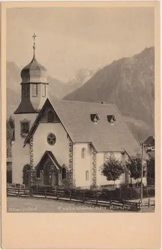 Ansichtskarte Oberstdorf (Allgäu) Protestantische Kirche 1928