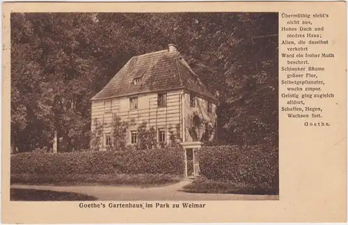 Weimar Goethes Gartenhaus