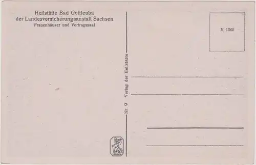 Berggießhübel-Bad Gottleuba-Berggießhübel Heilstätte - Frauenhäuser und Vortragssaal