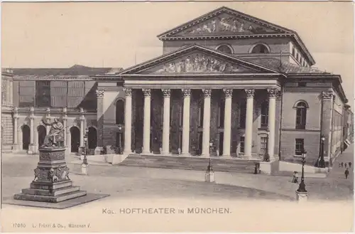 München Königliches Hof- und Nationaltheater München mit Vorplatz 1913