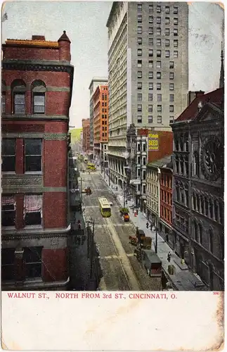 Cincinnati (Ohio) Walnut St., north from 3rd St.  1907
