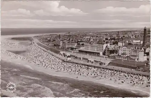 Borkum Luftbild Nordseebad 1957