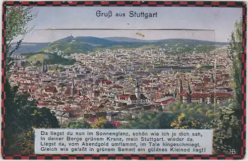 Stuttgart Blick auf Stuttgart - Leporello