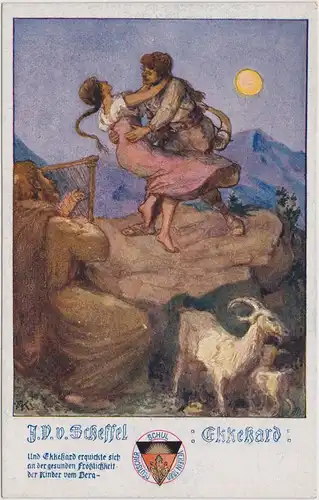  Illustration zum Roman "Ekkehard" von Joseph Victor von Scheffel 1924