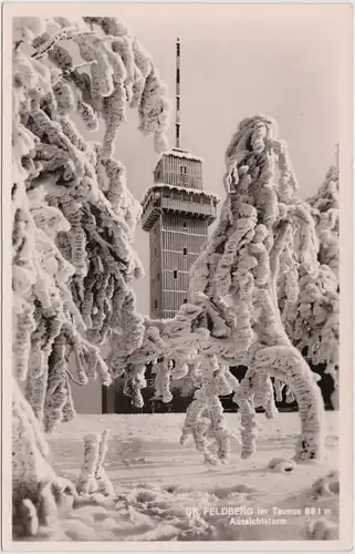 Schmitten (Hochtaunus) Aussichtsturm im Schnee auf dem Großen Feldberg
