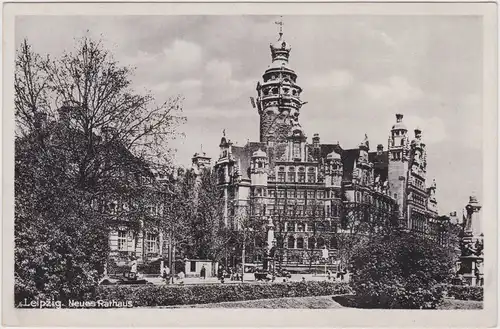 Ansichtskarte Leipzig Neues Rathaus 1930 s/w