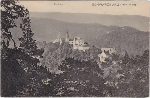 Schwarzburg Blick auf das Schloss