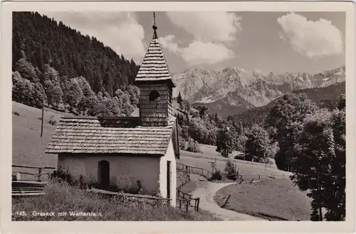 Garmisch-Partenkirchen Graseck mit Wetterstein - Kapelle