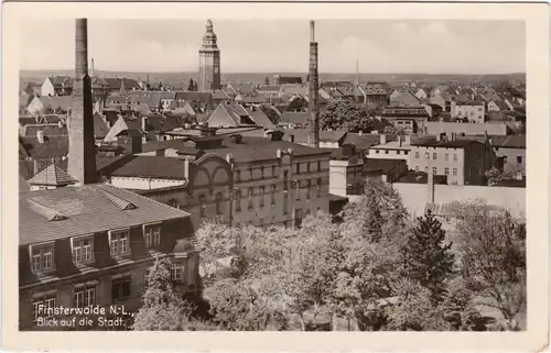 Finsterwalde Fabrikanlagen  - Blick über die Stadt