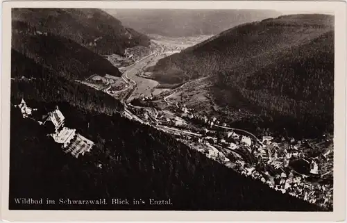Bad Wildbad Panorama: Blick ins Enztal 1930