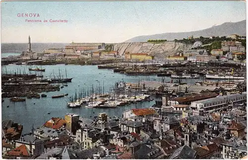 Genua Genova (Zena) Panorama da Castaletto 1914