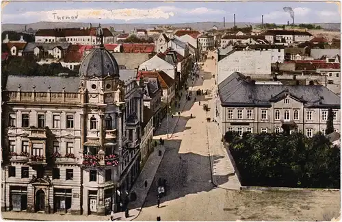Turnau Turnov Panorama Straßenzug 1915